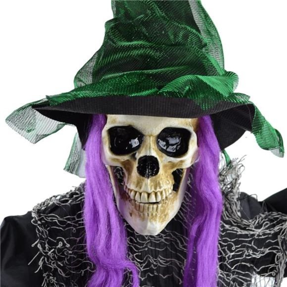 3 Pack 38.6" Halloween Hanging Skeleton with Witch Hat Decoration - Picture 6 of 7